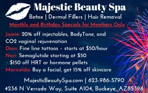 Majestic Beauty Spa Monthly Specials July 2025
