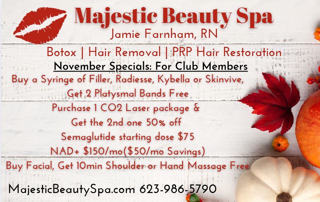 November Specials 2025 Majestic Beauty Spa