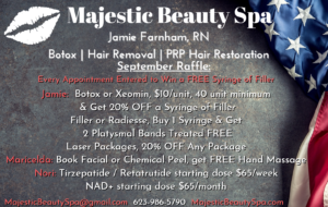 Majestic Beauty Spa 2026 September Specials