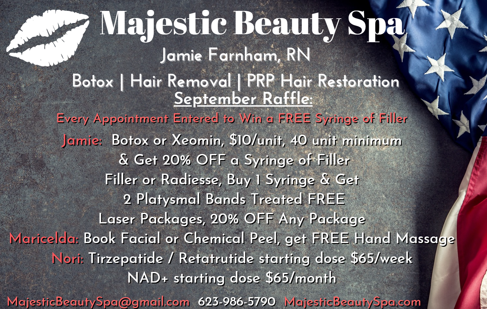 Majestic Beauty Spa 2026 September Specials